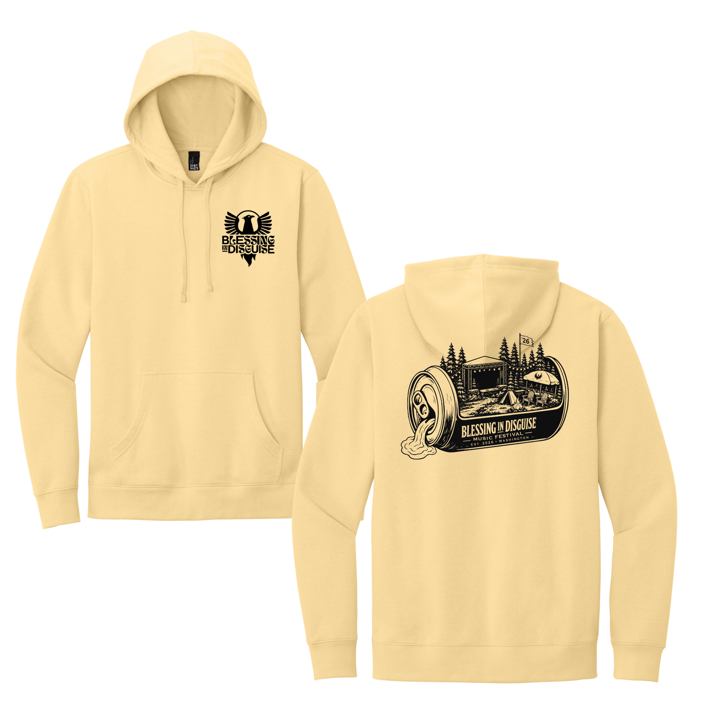 BID 2026 - District® V.I.T.™ Fleece Hoodie - LIGHT YELLOW