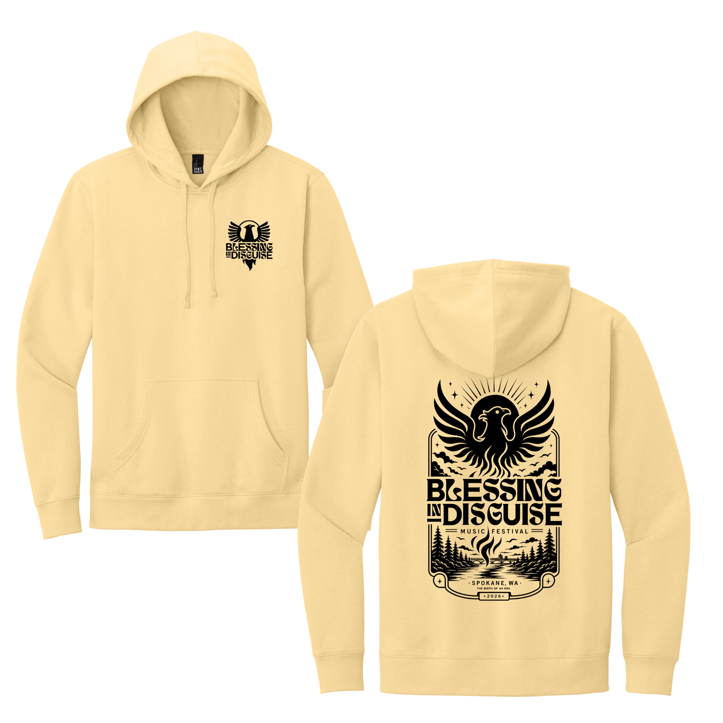 BID 2026 - District® V.I.T.™ Fleece Hoodie - LIGHT YELLOW