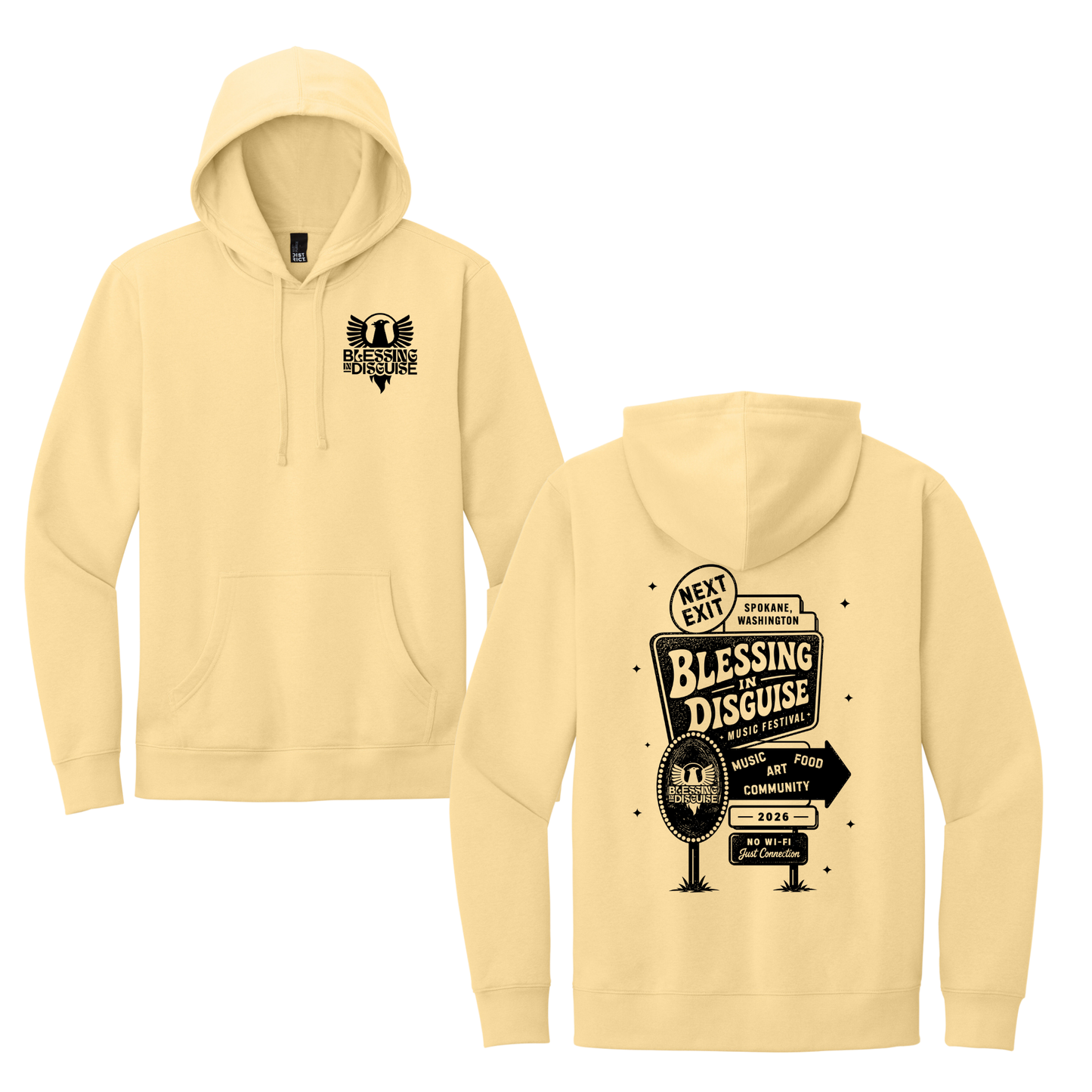 BID 2026 - District® V.I.T.™ Fleece Hoodie - LIGHT YELLOW