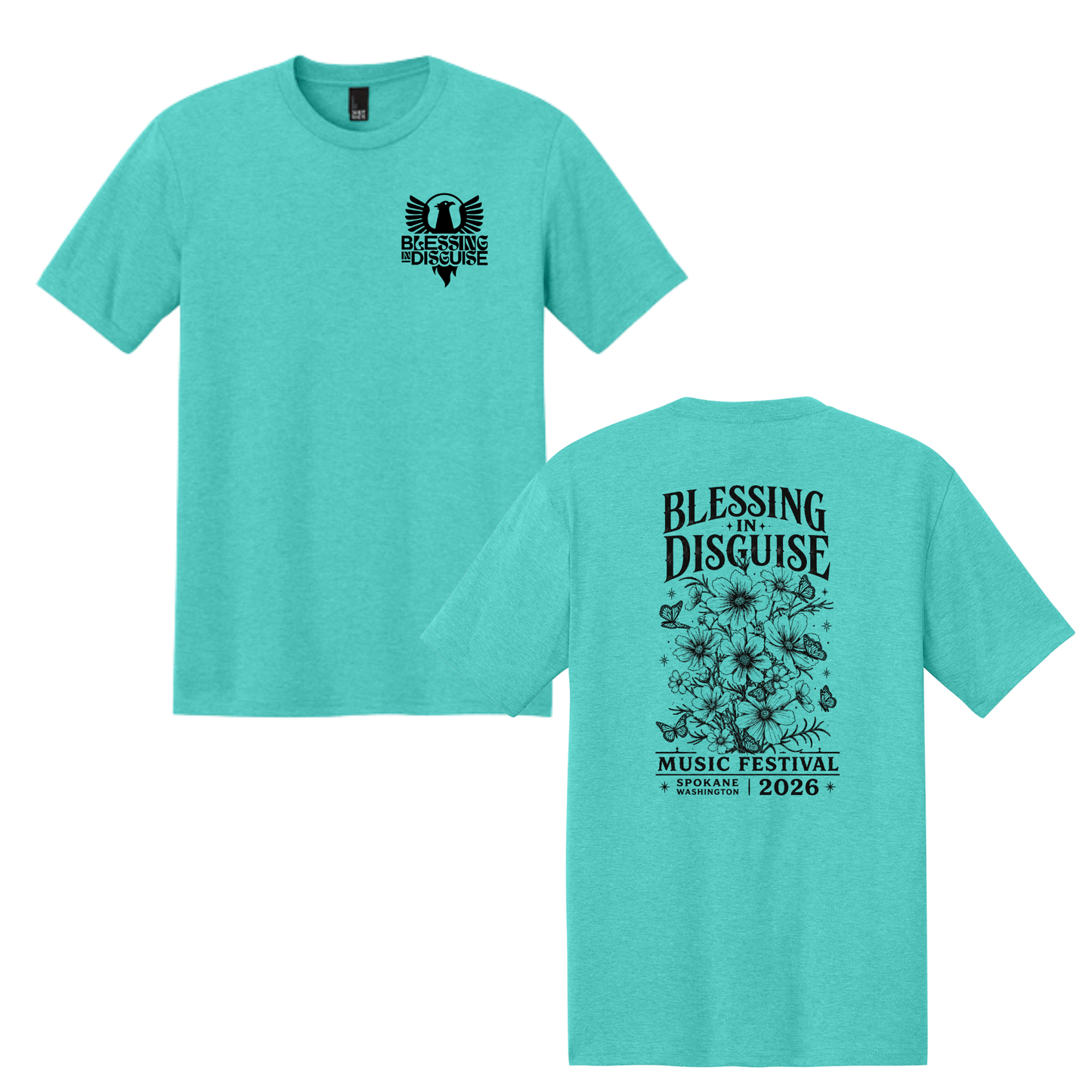 BID 2026 - District® Perfect Tri® Tee - AQUA HEATHER