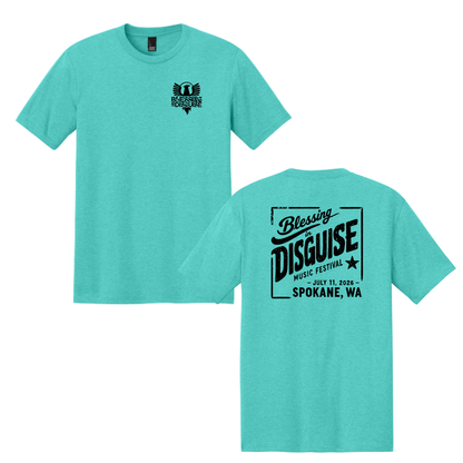 BID 2026 - District® Perfect Tri® Tee - AQUA HEATHER