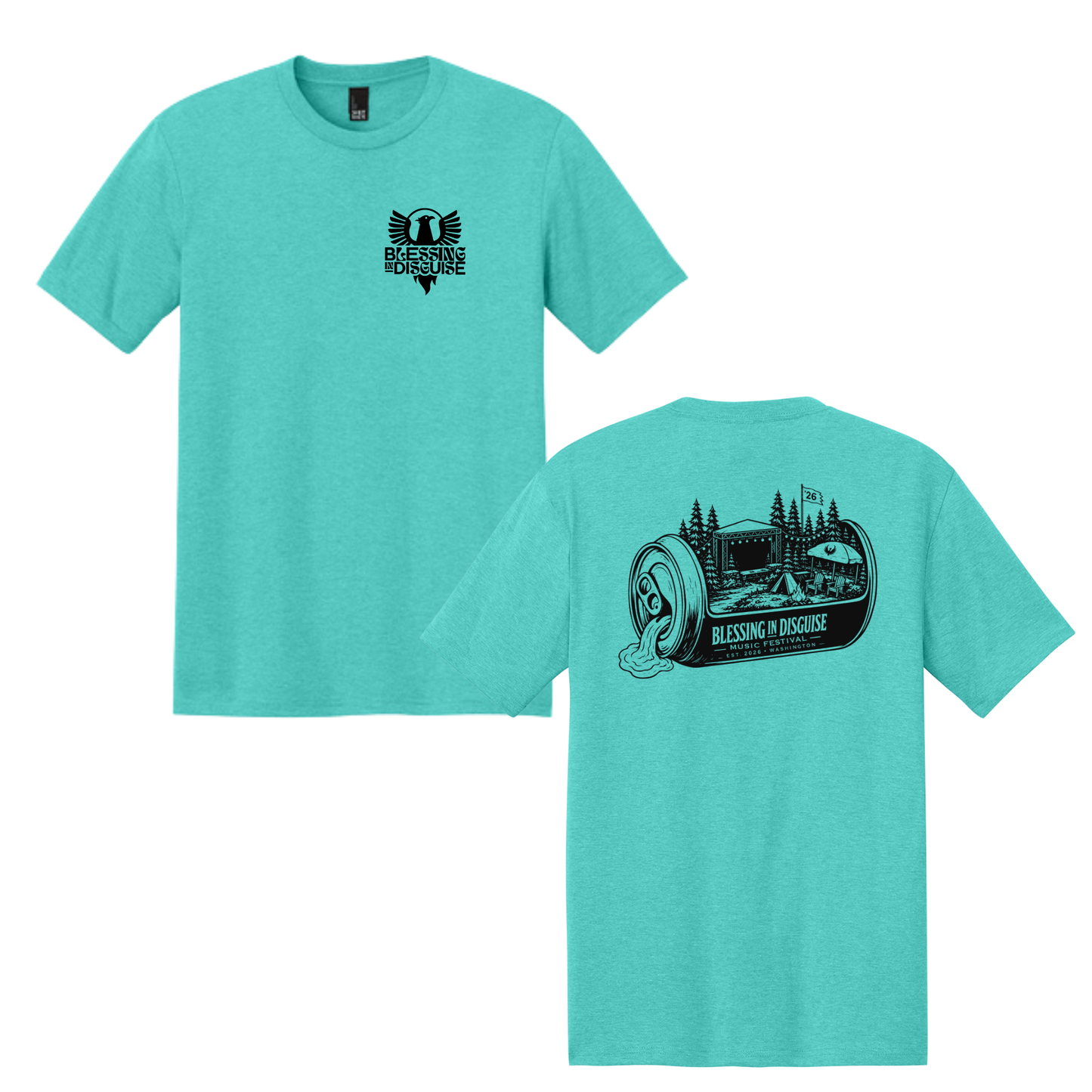 BID 2026 - District® Perfect Tri® Tee - AQUA HEATHER