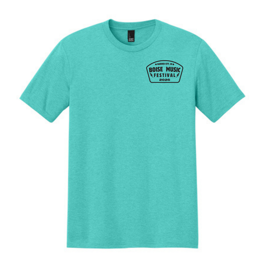 BMF 2026 - District® Perfect Tri® Tee - AQUA HEATHER