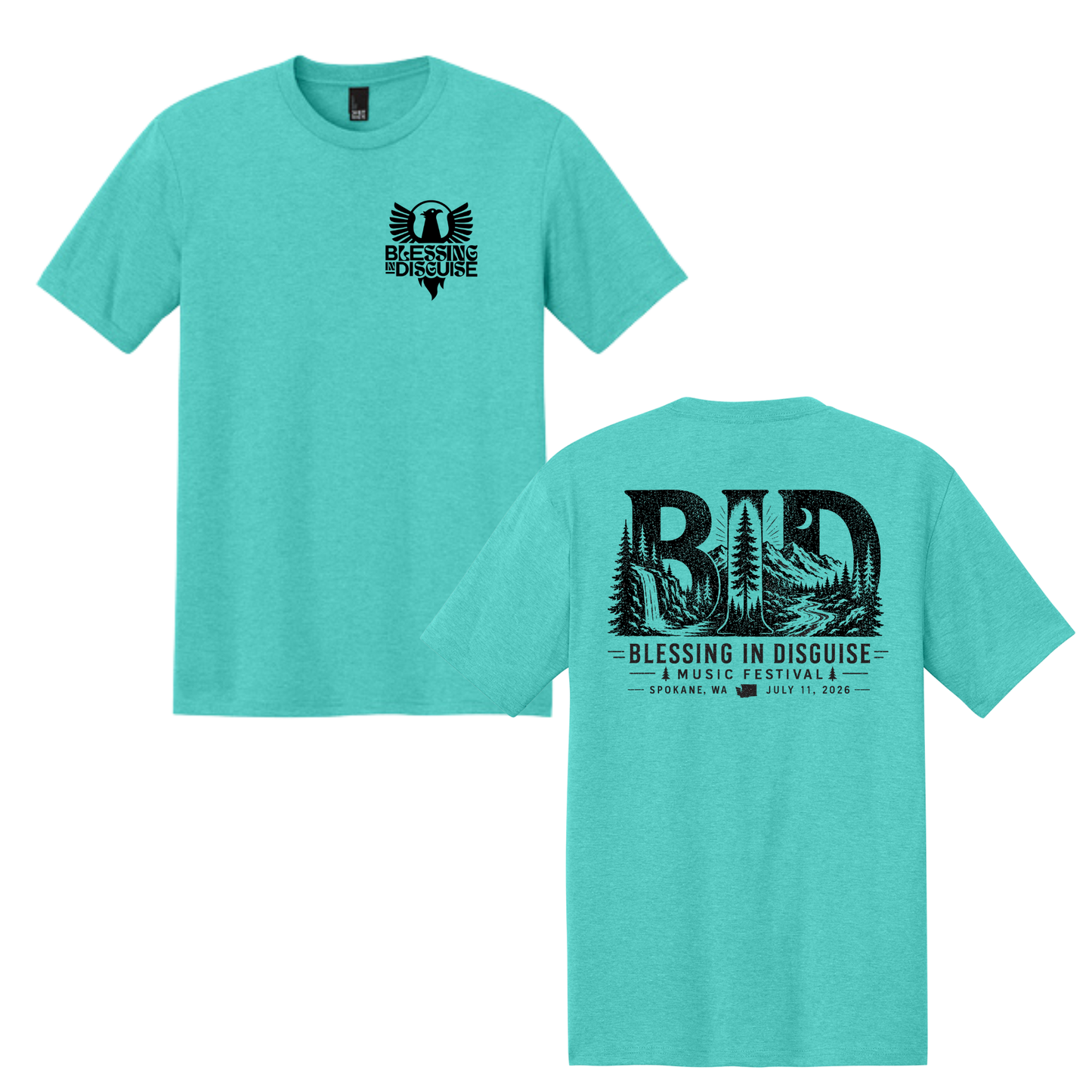 BID 2026 - District® Perfect Tri® Tee - AQUA HEATHER