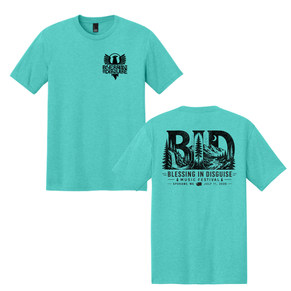 BID 2026 - District® Perfect Tri® Tee - AQUA HEATHER
