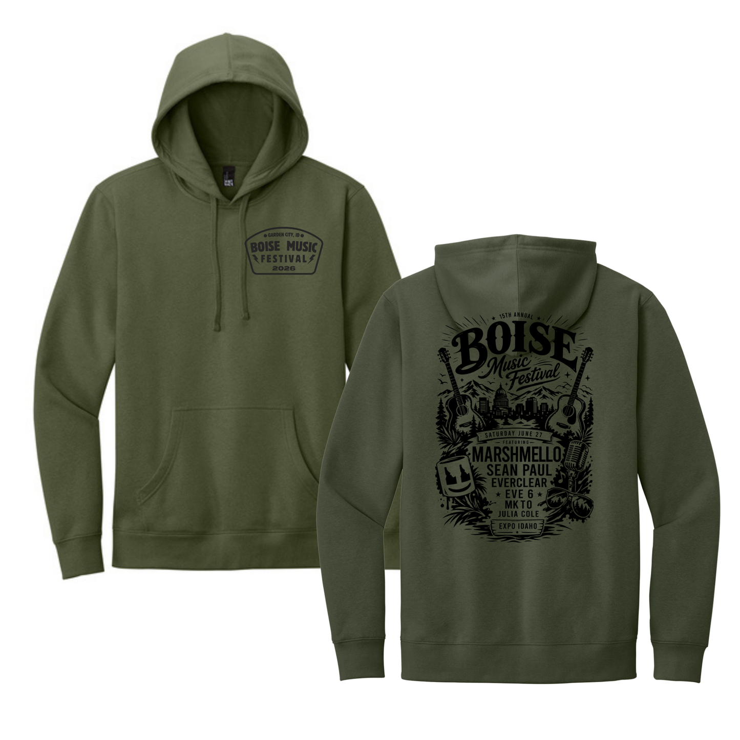 BMF 2026 - District® V.I.T.™ Fleece Hoodie - OLIVE