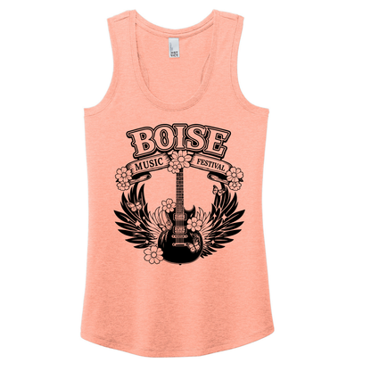 BMF 2026 - District® Women’s Perfect Tri® Racerback Tank - HEATHERED DUSTY PEACH