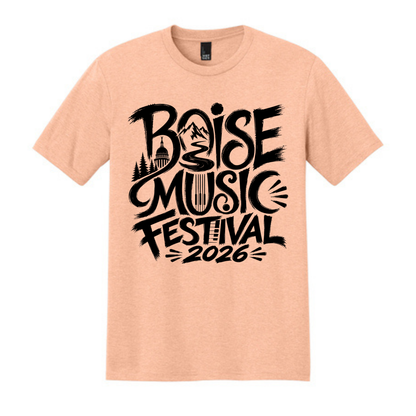 BMF 2026 - District® Perfect Tri® Tee - HEATHERED DUSTY PEACH