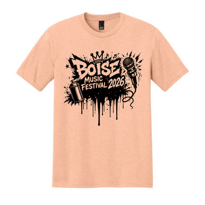 BMF 2026 - District® Perfect Tri® Tee - HEATHERED DUSTY PEACH