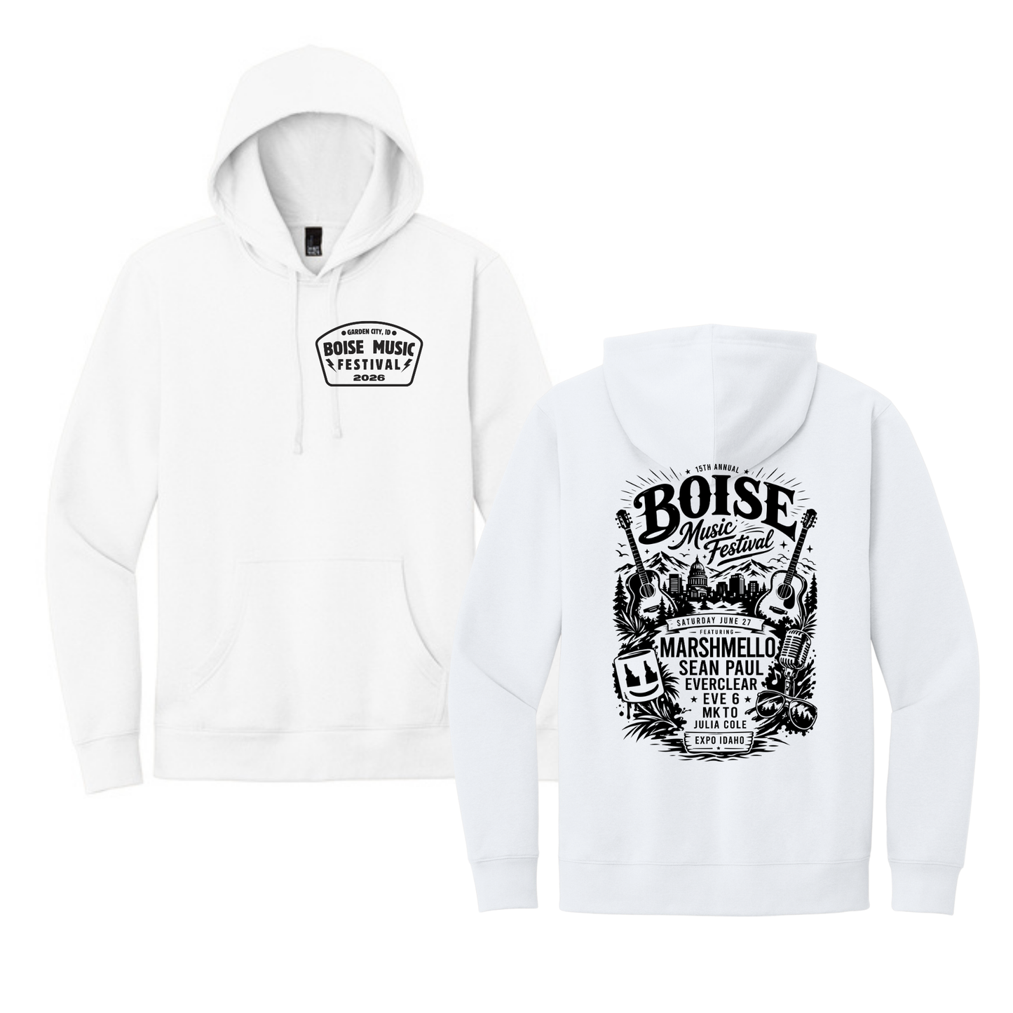 BMF 2026 - District® V.I.T.™ Fleece Hoodie - WHITE