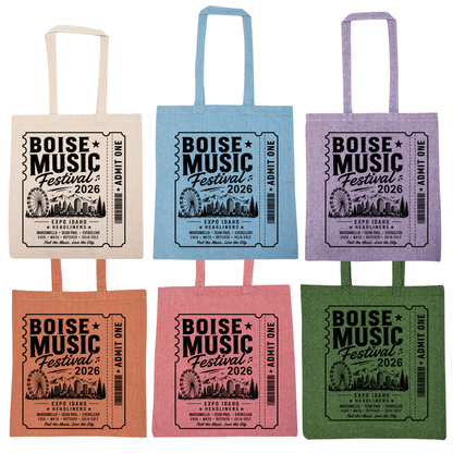 BMF 2026 - Liberty Lightweight Recycled Canvas Tote - TICKET LOGO