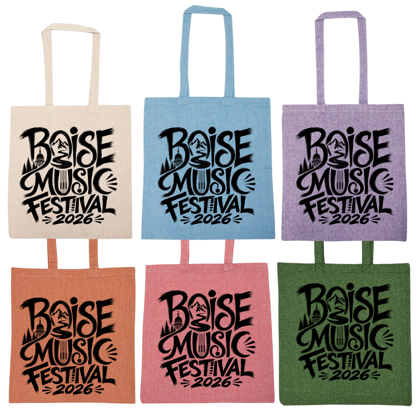BMF 2026 - Liberty Lightweight Recycled Canvas Tote - BMF RIVER LOGO