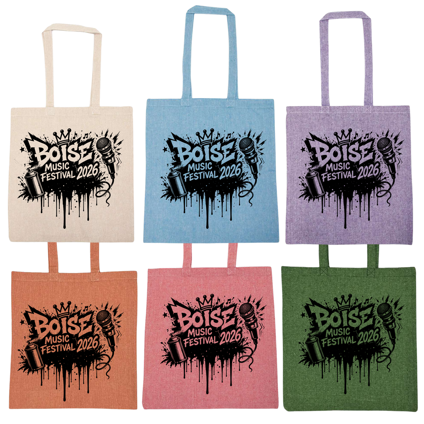 BMF 2026 - Liberty Lightweight Recycled Canvas Tote - SPRAY PAINT