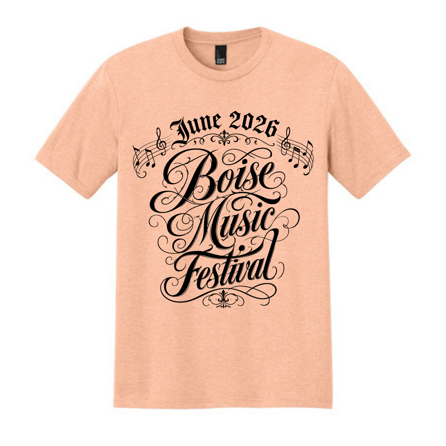 BMF 2026 - District® Perfect Tri® Tee - HEATHERED DUSTY PEACH
