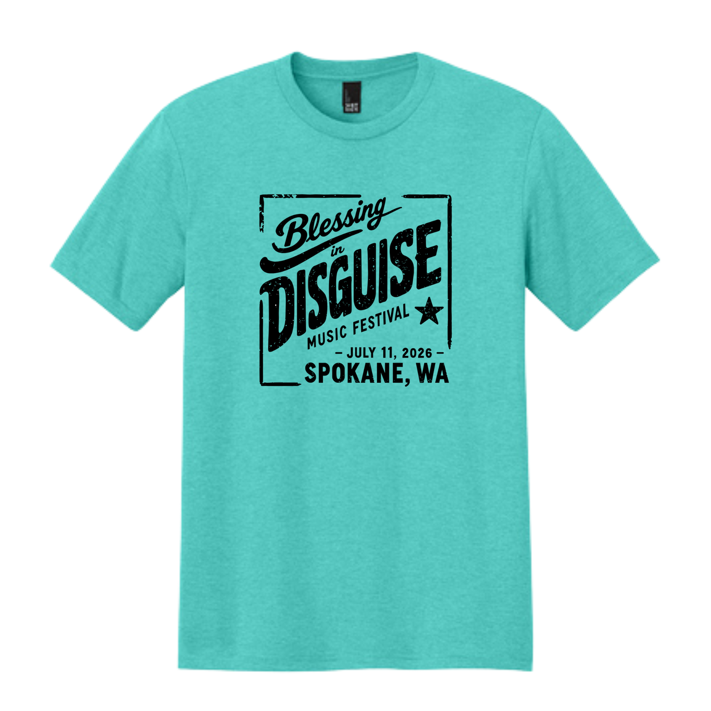 BID 2026 - District® Perfect Tri® Tee - AQUA HEATHER