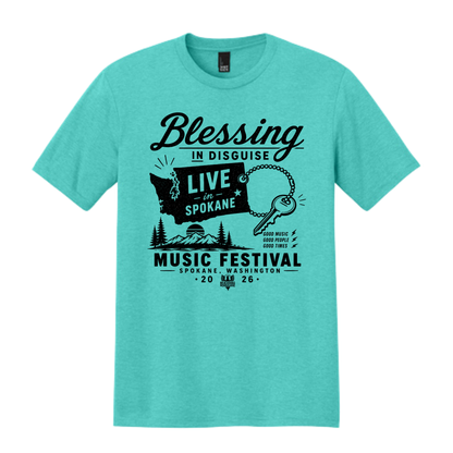 BID 2026 - District® Perfect Tri® Tee - AQUA HEATHER