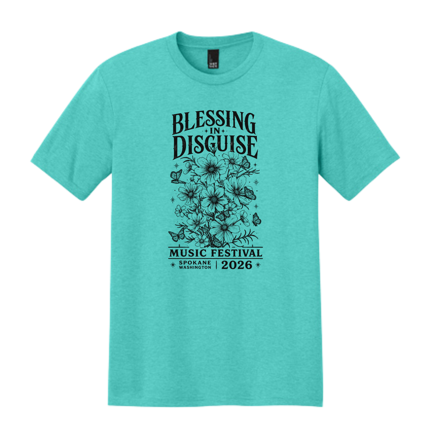 BID 2026 - District® Perfect Tri® Tee - AQUA HEATHER