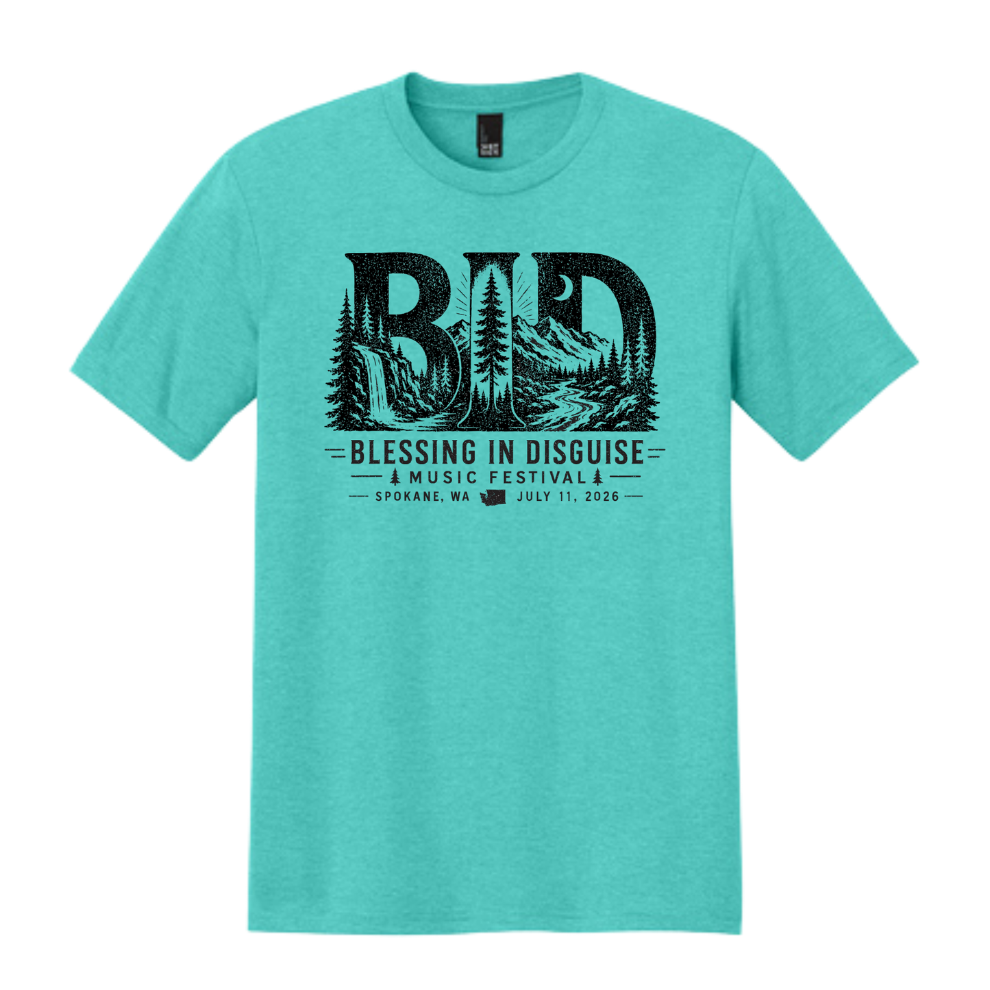 BID 2026 - District® Perfect Tri® Tee - AQUA HEATHER