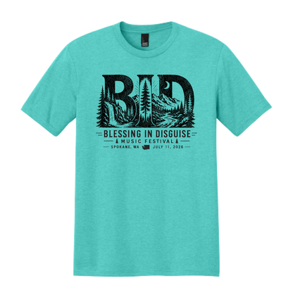 BID 2026 - District® Perfect Tri® Tee - AQUA HEATHER