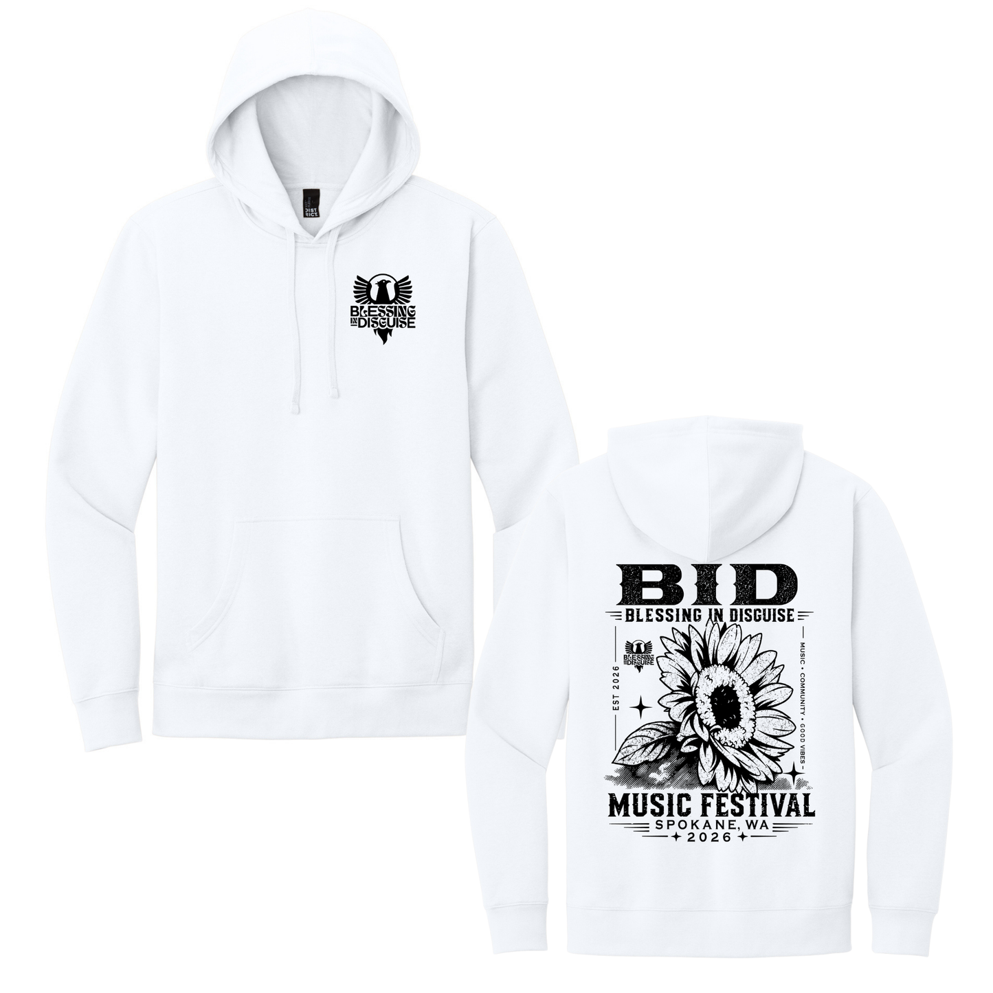 BID 2026 - District® V.I.T.™ Fleece Hoodie - WHITE