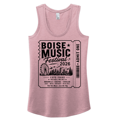 BMF 2026 - District® Women’s Perfect Tri® Racerback Tank - HEATHERED LAVENDER