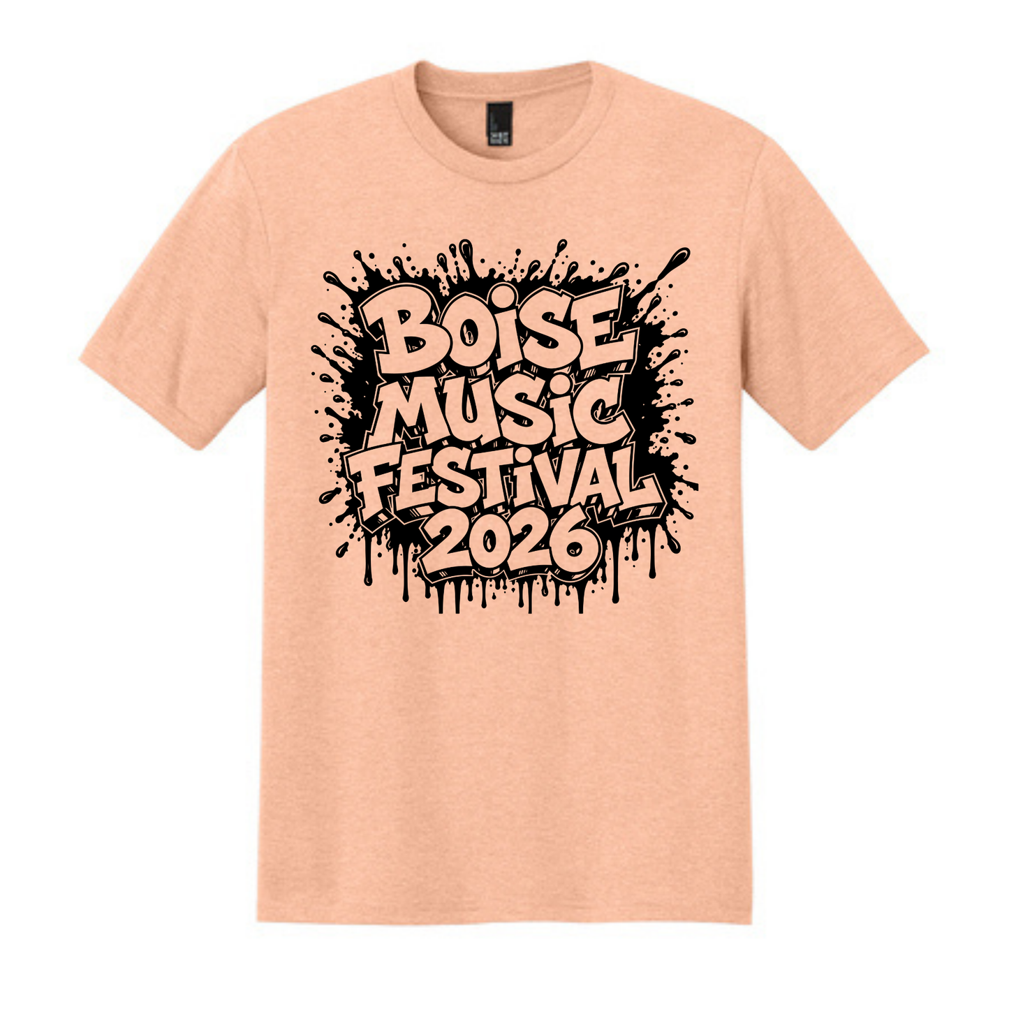 BMF 2026 - District® Perfect Tri® Tee - HEATHERED DUSTY PEACH