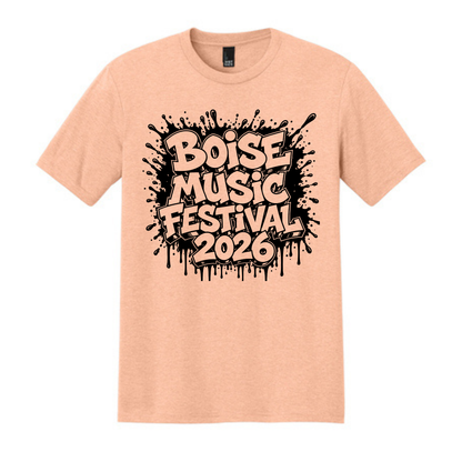 BMF 2026 - District® Perfect Tri® Tee - HEATHERED DUSTY PEACH