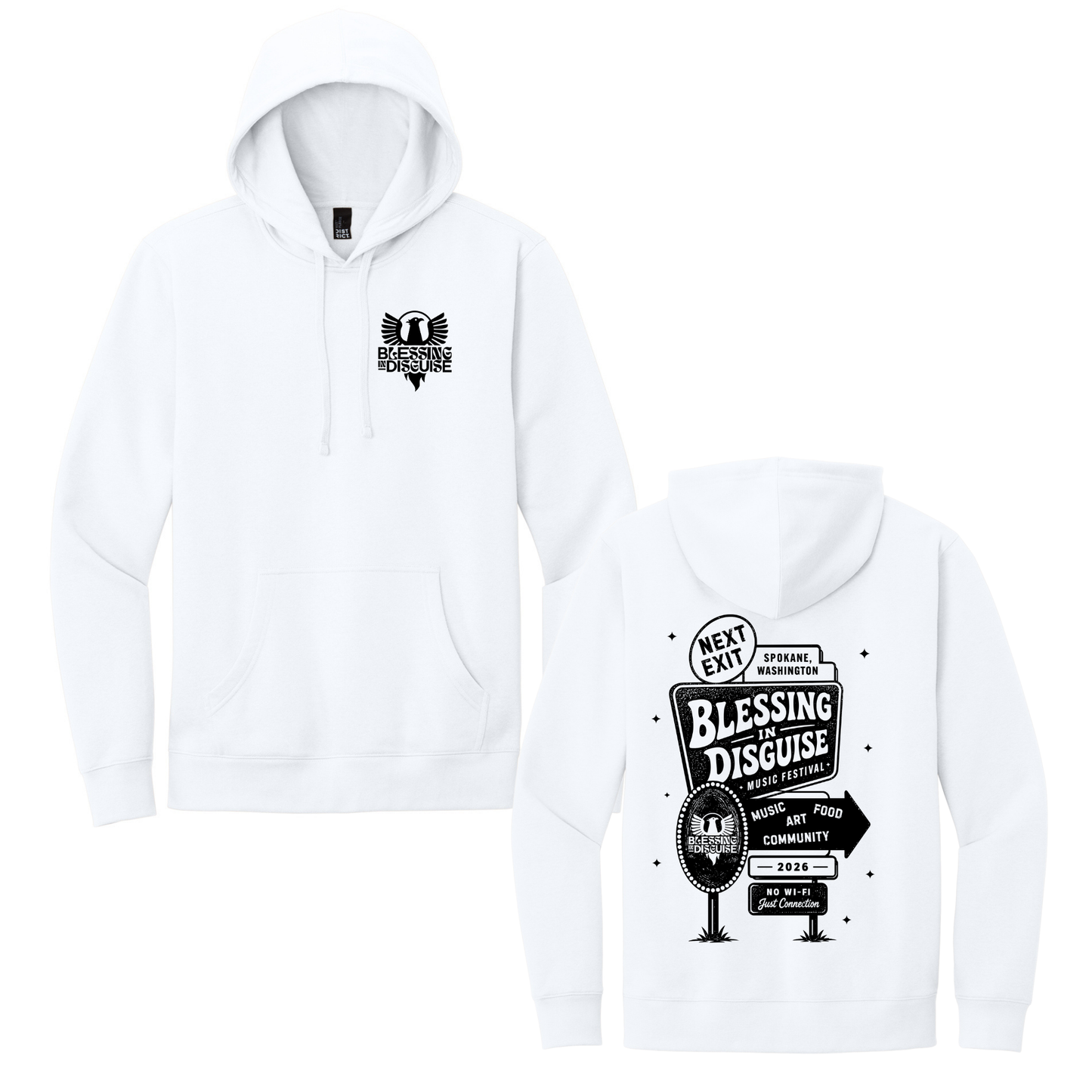 BID 2026 - District® V.I.T.™ Fleece Hoodie - WHITE