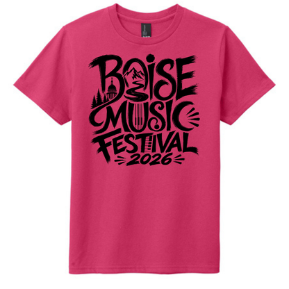 BMF 2026 - YOUTH - Tultex Fine Jersey T-shirt - PINK