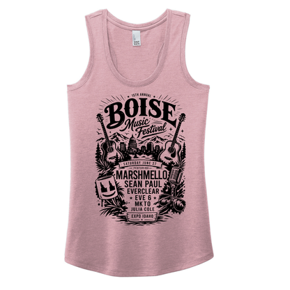 BMF 2026 - District® Women’s Perfect Tri® Racerback Tank - HEATHERED LAVENDER