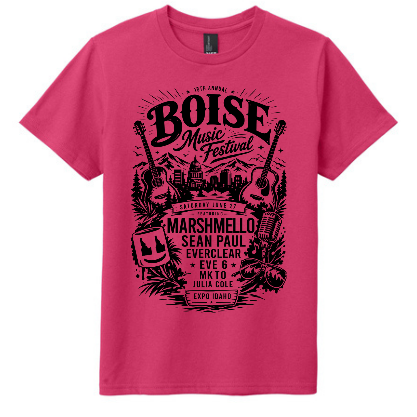 BMF 2026 - YOUTH - Tultex Fine Jersey T-shirt - PINK