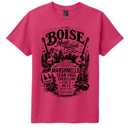 BMF 2026 - YOUTH - Tultex Fine Jersey T-shirt - PINK