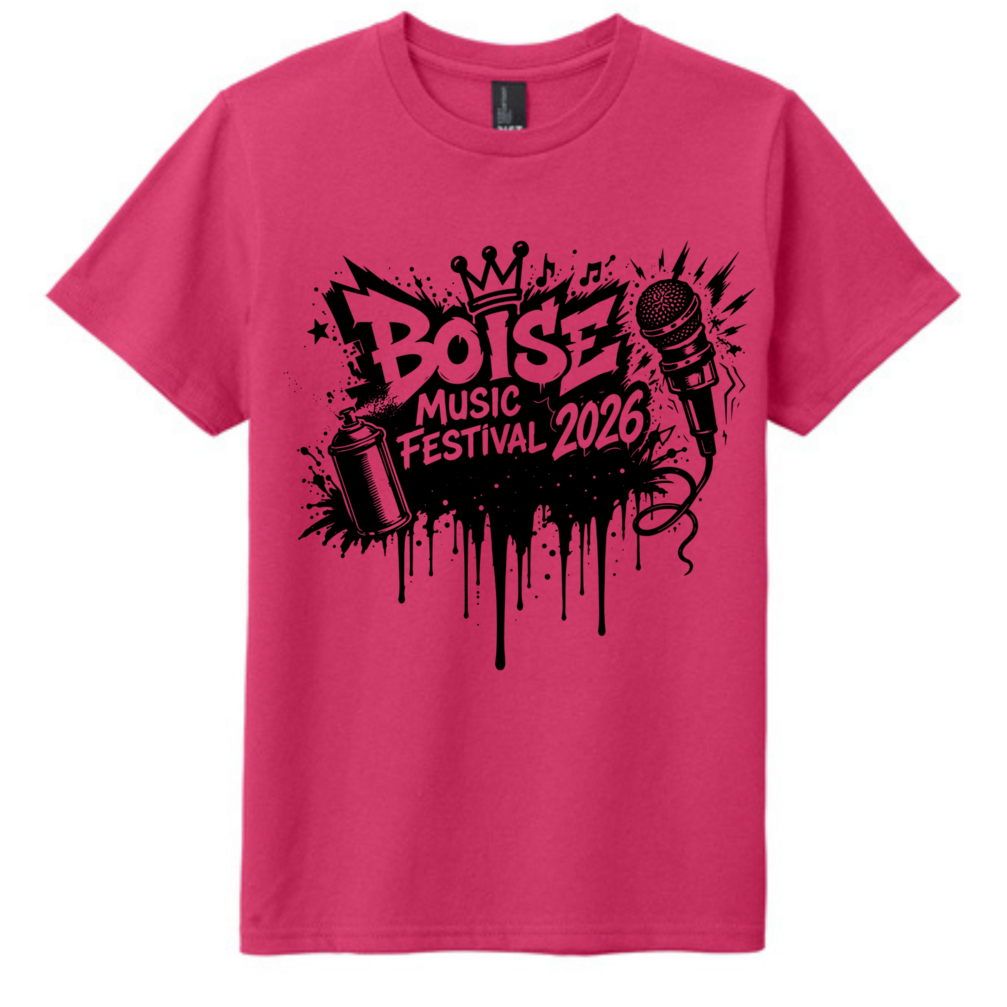 BMF 2026 - YOUTH - Tultex Fine Jersey T-shirt - PINK