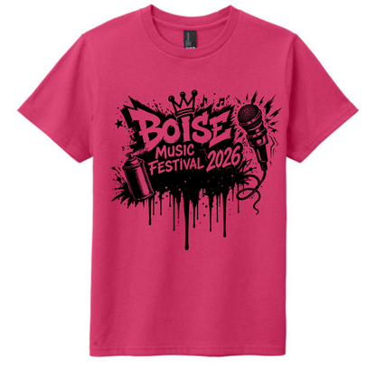 BMF 2026 - YOUTH - Tultex Fine Jersey T-shirt - PINK