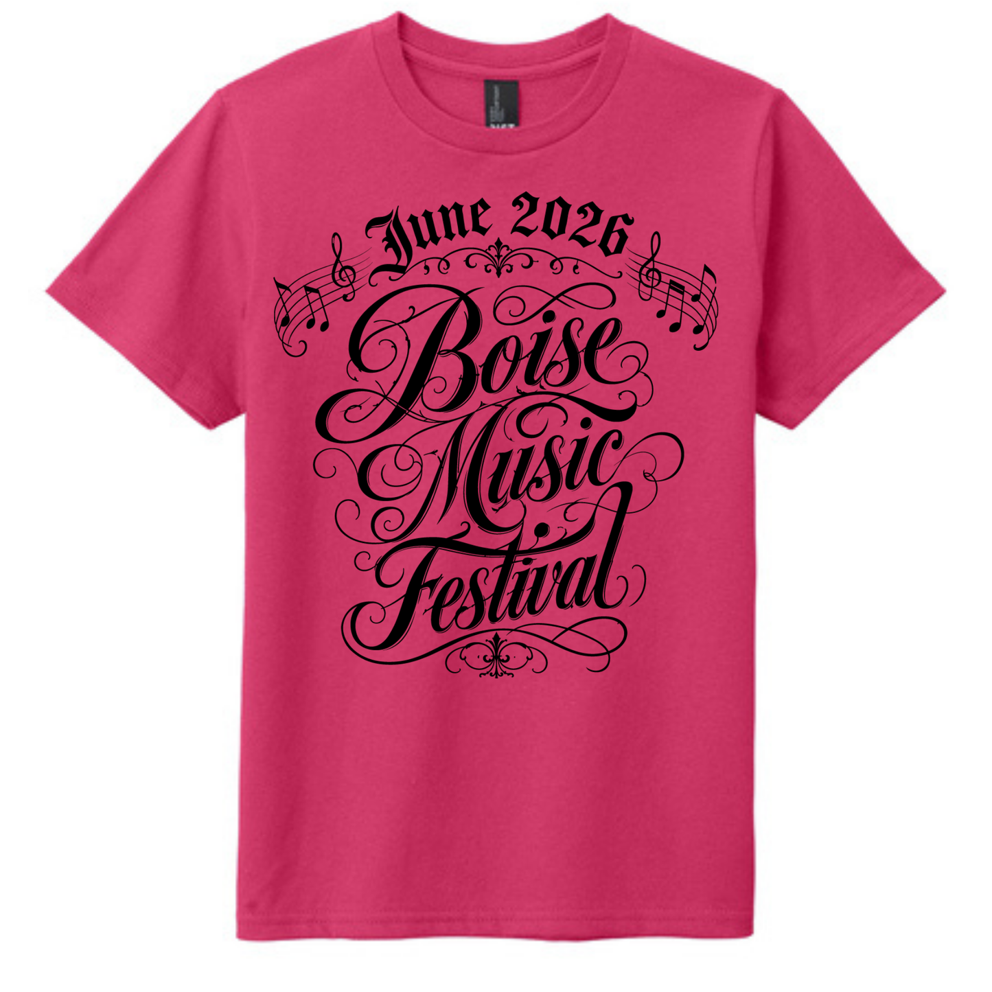 BMF 2026 - YOUTH - Tultex Fine Jersey T-shirt - PINK