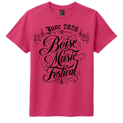 BMF 2026 - YOUTH - Tultex Fine Jersey T-shirt - PINK