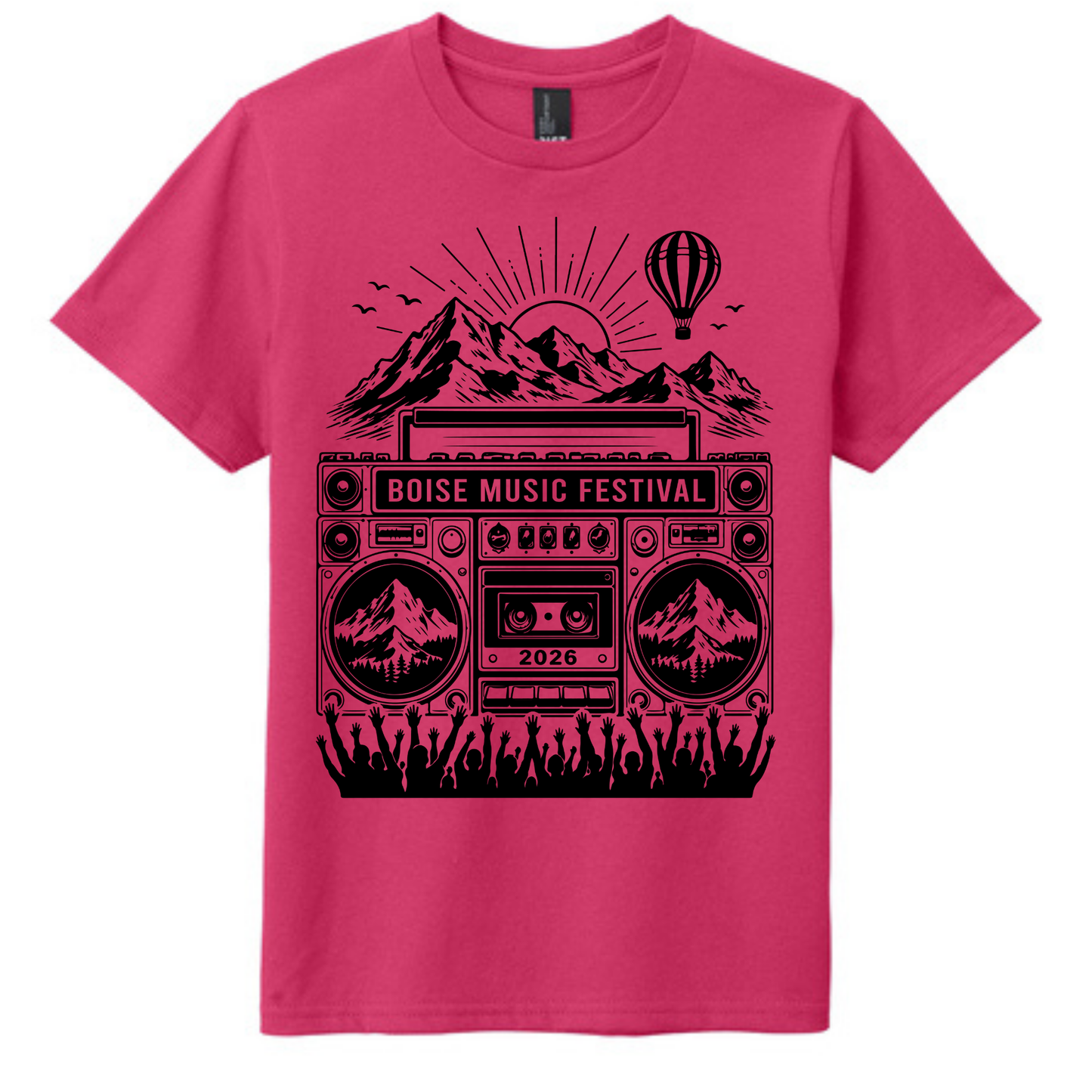 BMF 2026 - YOUTH - Tultex Fine Jersey T-shirt - PINK