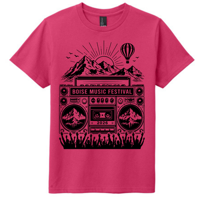BMF 2026 - YOUTH - Tultex Fine Jersey T-shirt - PINK
