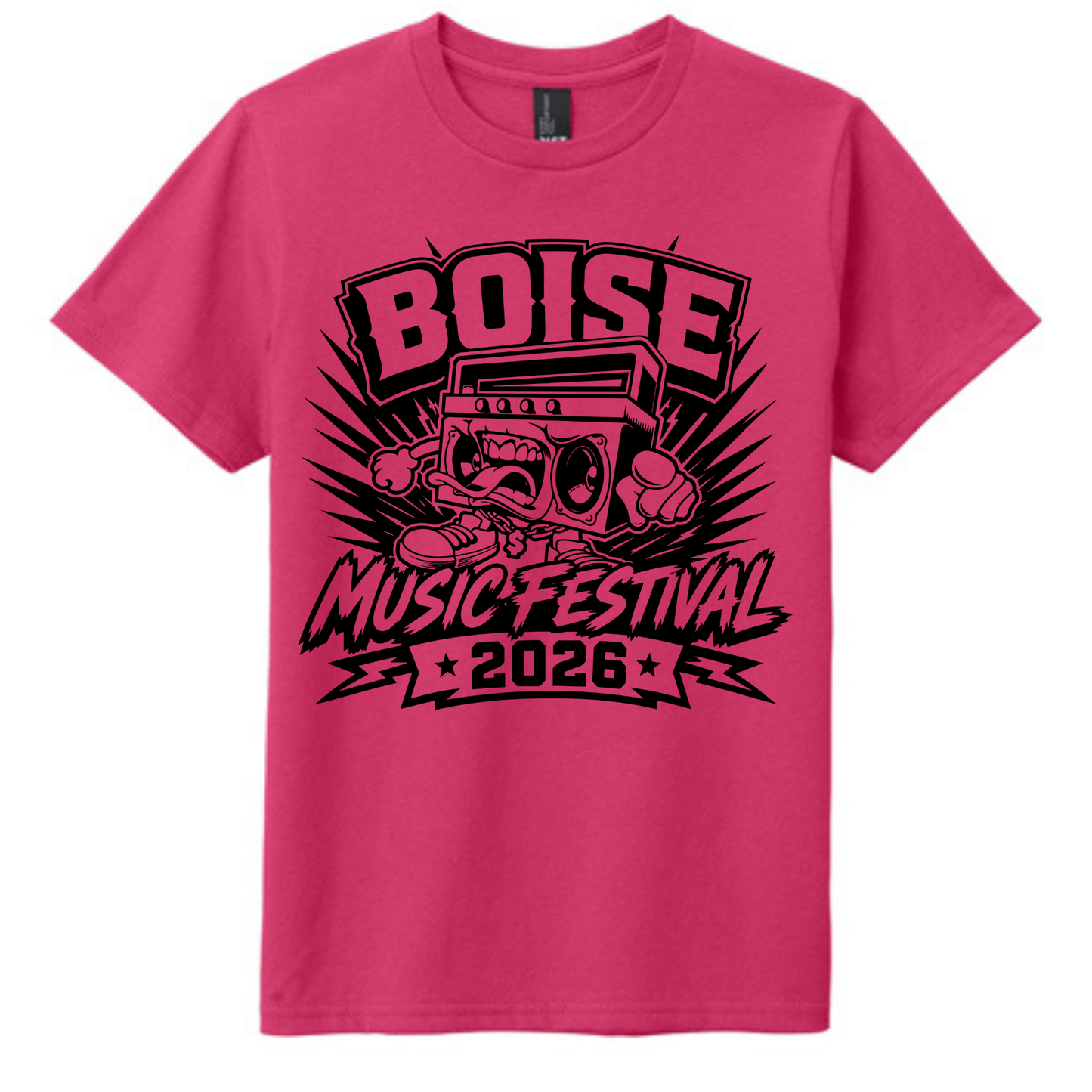 BMF 2026 - YOUTH - Tultex Fine Jersey T-shirt - PINK
