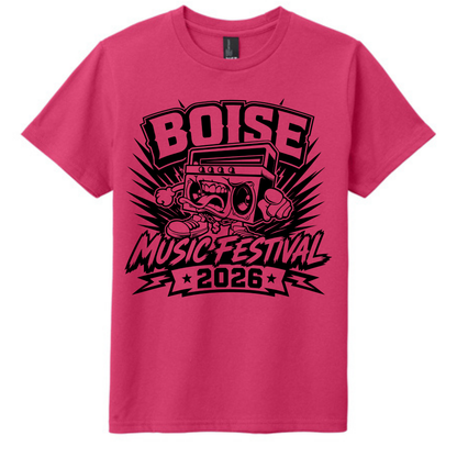 BMF 2026 - YOUTH - Tultex Fine Jersey T-shirt - PINK