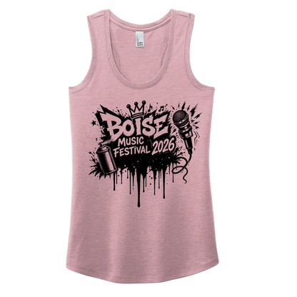 BMF 2026 - District® Women’s Perfect Tri® Racerback Tank - HEATHERED LAVENDER