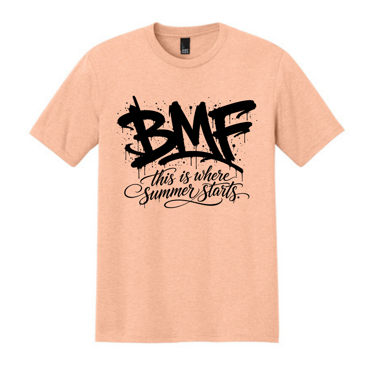 BMF 2026 - District® Perfect Tri® Tee - HEATHERED DUSTY PEACH
