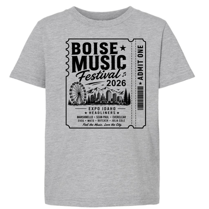 BMF 2026 - YOUTH - Tultex Fine Jersey T-shirt - GREY