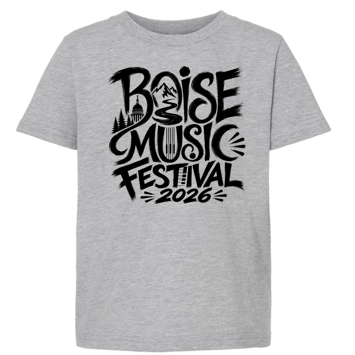 BMF 2026 - YOUTH - Tultex Fine Jersey T-shirt - GREY