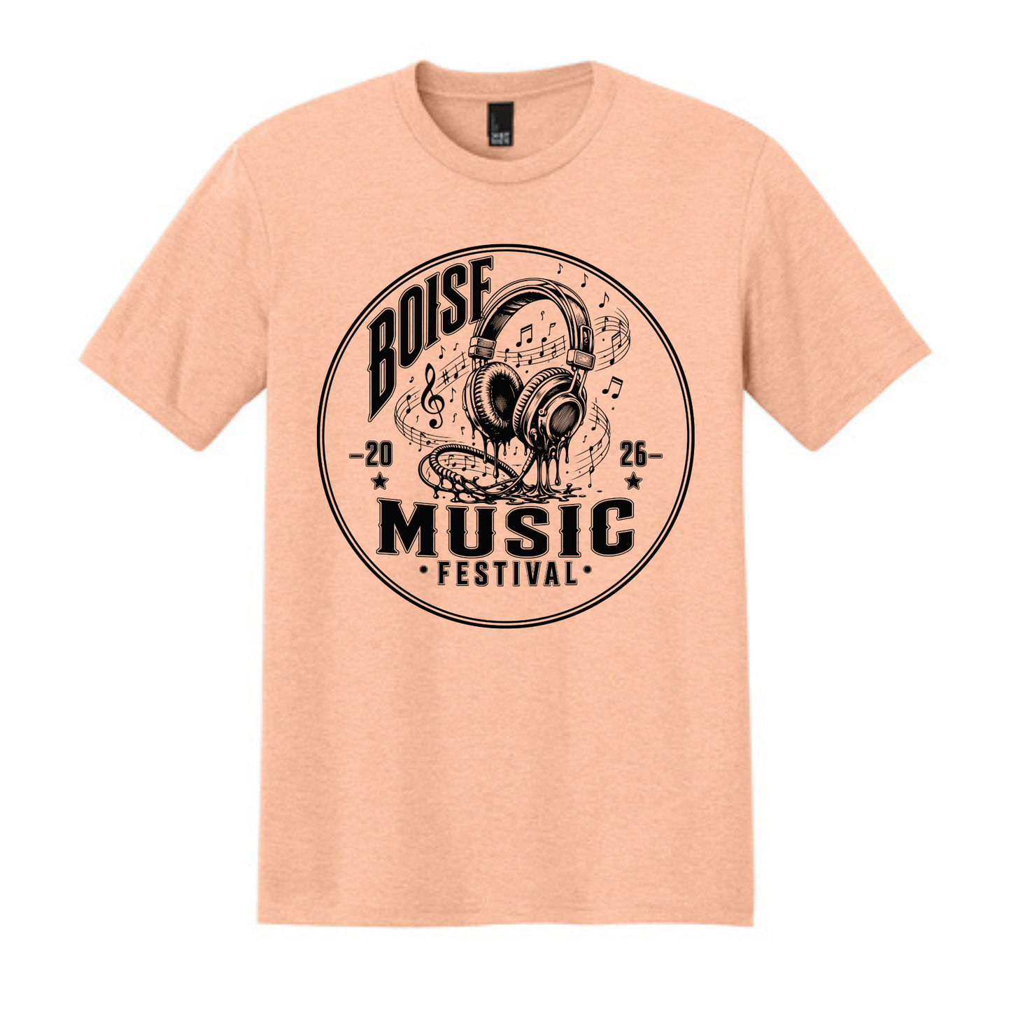 BMF 2026 - District® Perfect Tri® Tee - HEATHERED DUSTY PEACH