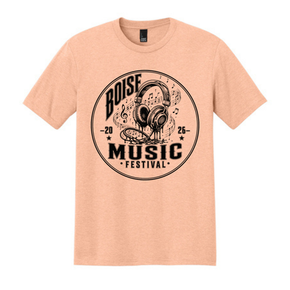BMF 2026 - District® Perfect Tri® Tee - HEATHERED DUSTY PEACH