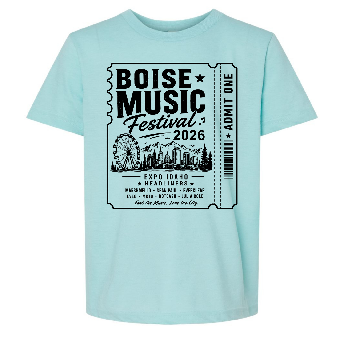 BMF 2026 - YOUTH - Tultex Fine Jersey T-shirt - LIGHT BLUE
