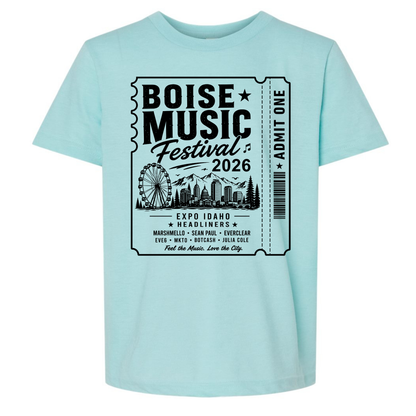 BMF 2026 - YOUTH - Tultex Fine Jersey T-shirt - LIGHT BLUE