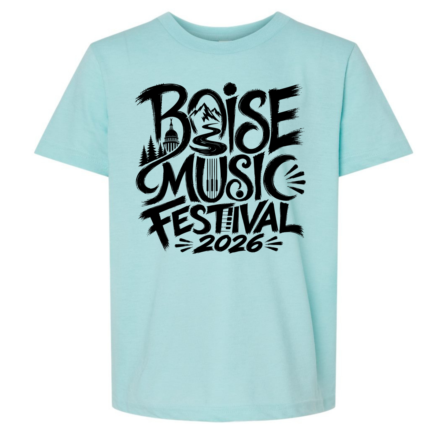 BMF 2026 - YOUTH - Tultex Fine Jersey T-shirt - LIGHT BLUE