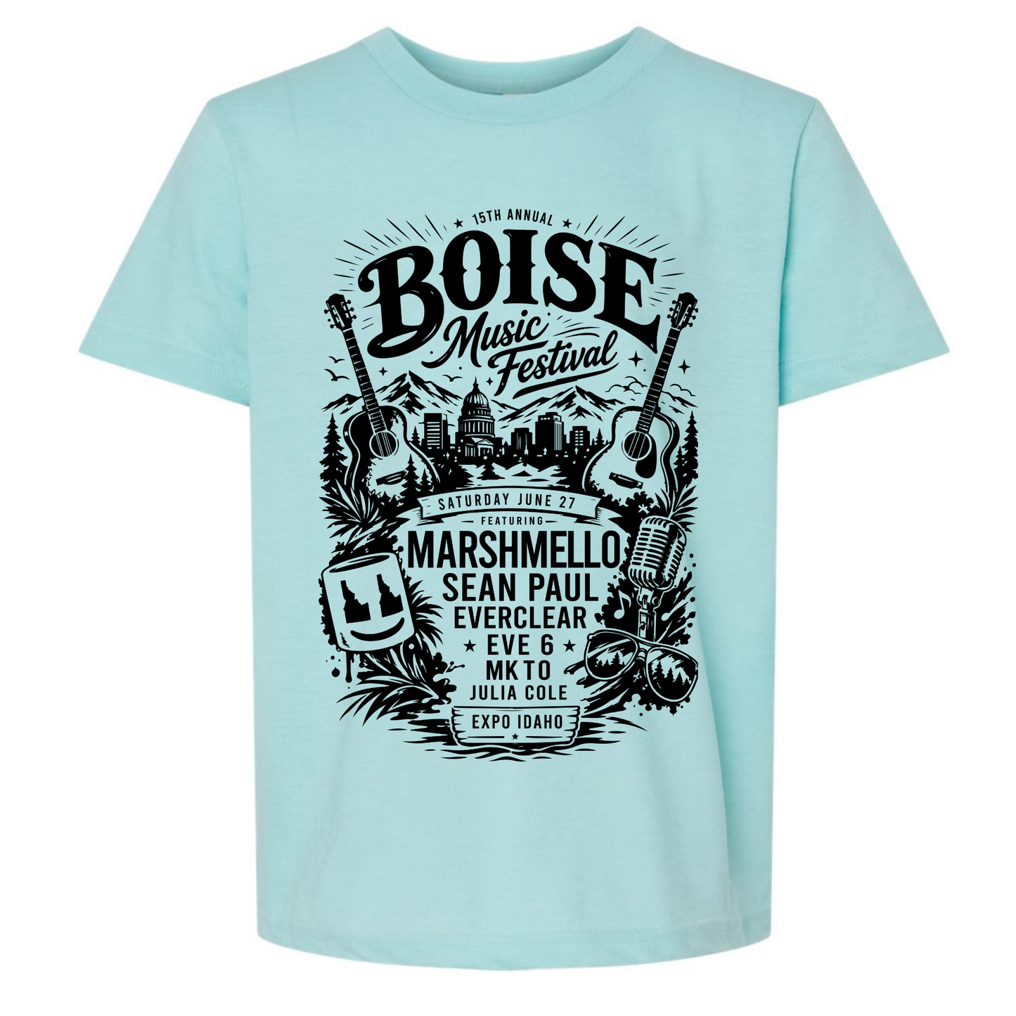 BMF 2026 - YOUTH - Tultex Fine Jersey T-shirt - LIGHT BLUE
